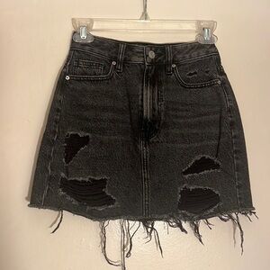 Pacsun Distressed Denim Skirt